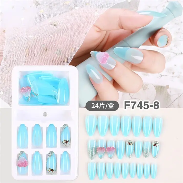 Best Prices Nails Apiciform Stickers Aurora Butterflies Nail Tips Fingernail Fake Nails For Women