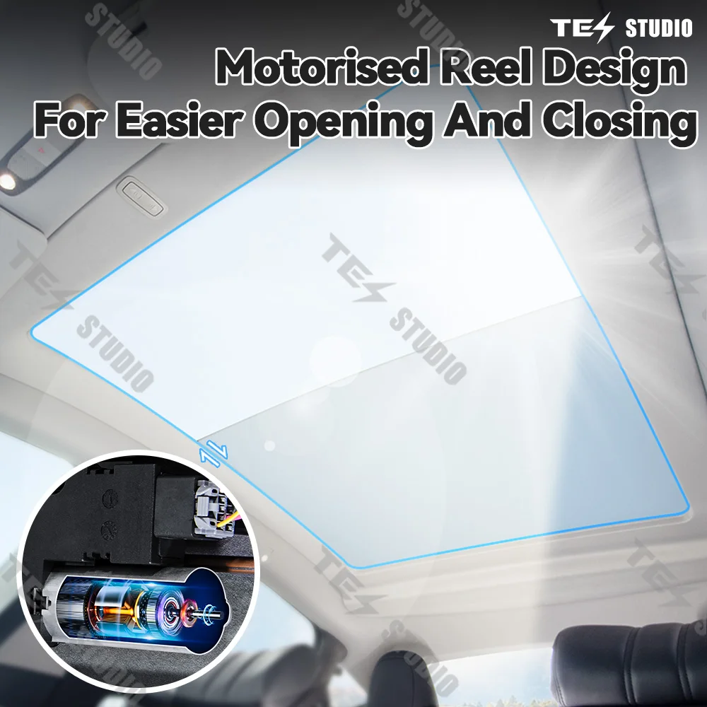 Car Interior Accessory Sunroof Retractable Assembly Sunshade Electric Curtain Cover For Tesla Model Y