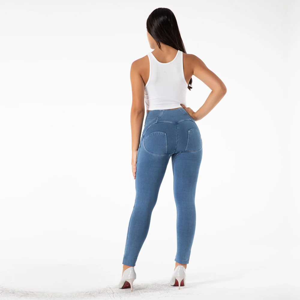 Shascullfites Melody four ways stretchable women sexy push up Yoga jeans 4 way stretch denim high waist skinny jeans pants