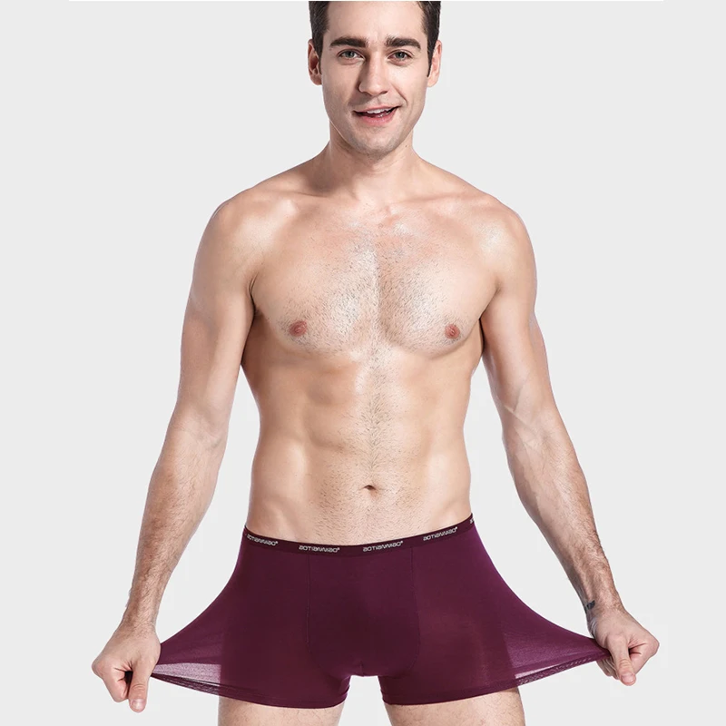 Мужские трусы-боксеры, костюм из 4 предметов, мужские трусы из модала на заказ со средней талией