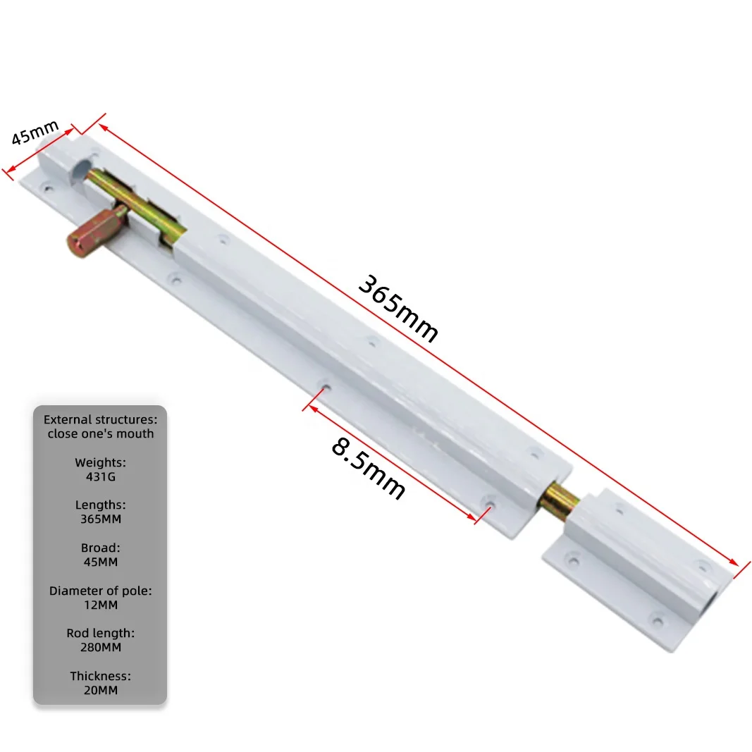 ULW Stainless Steel Slide Door Safety Bolt Modern Plastic Lock for Hotel Fire Security Guard Guarded by ULW Bolt Latch
