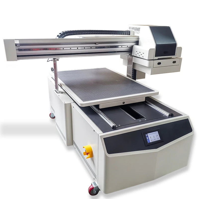 A1 Size 20cm height automatic height measurement plastic laptop top covers 6090 uv printer with visual positioning