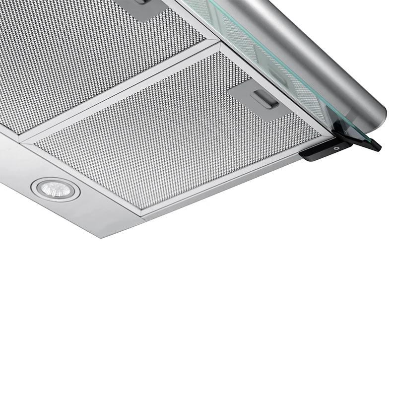 500-900mm modern fashionable design built-in slim kitchen household range hood with led light