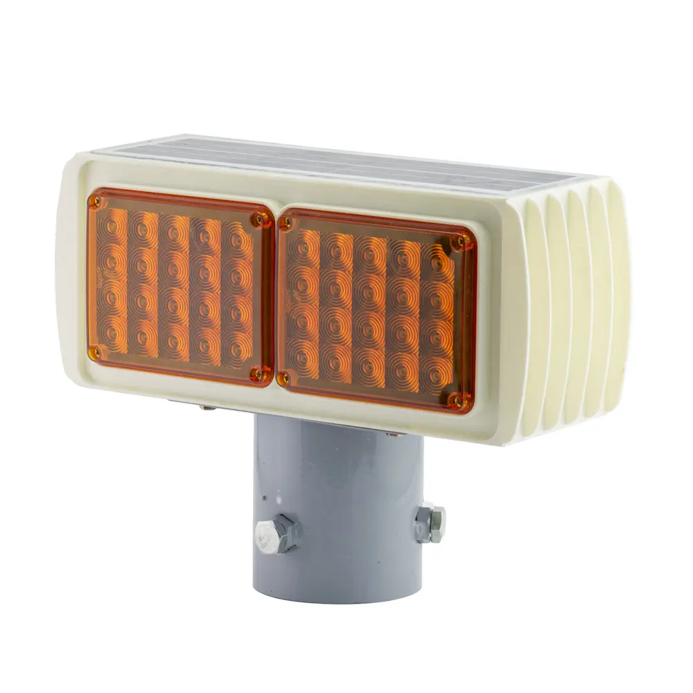 Solar flashing lights red and blue traffic warning light 9V 6W super bright signal light