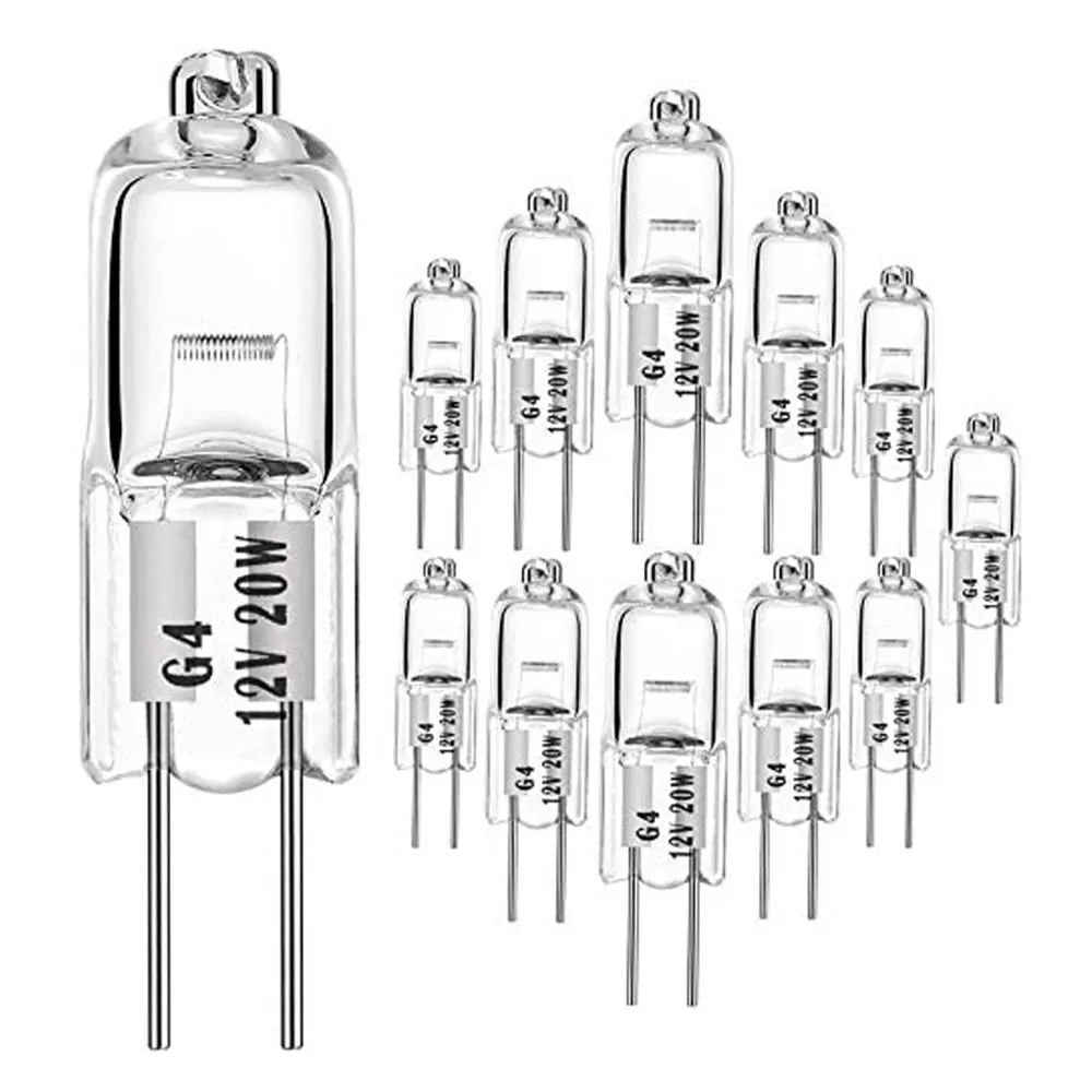 Двухконтактная лампа G4 T3 20 Вт 120 лм 12 В переменного/постоянного тока для декоративных ламп под шкаф люстры трековое освещение