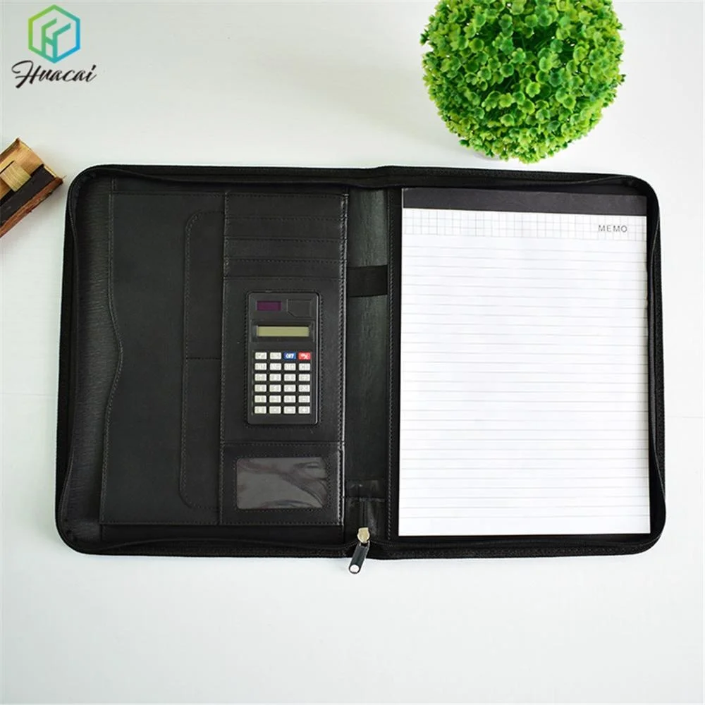 
Wholesales PVC/Leather stationery Conference leather portfolio of business with card holders 