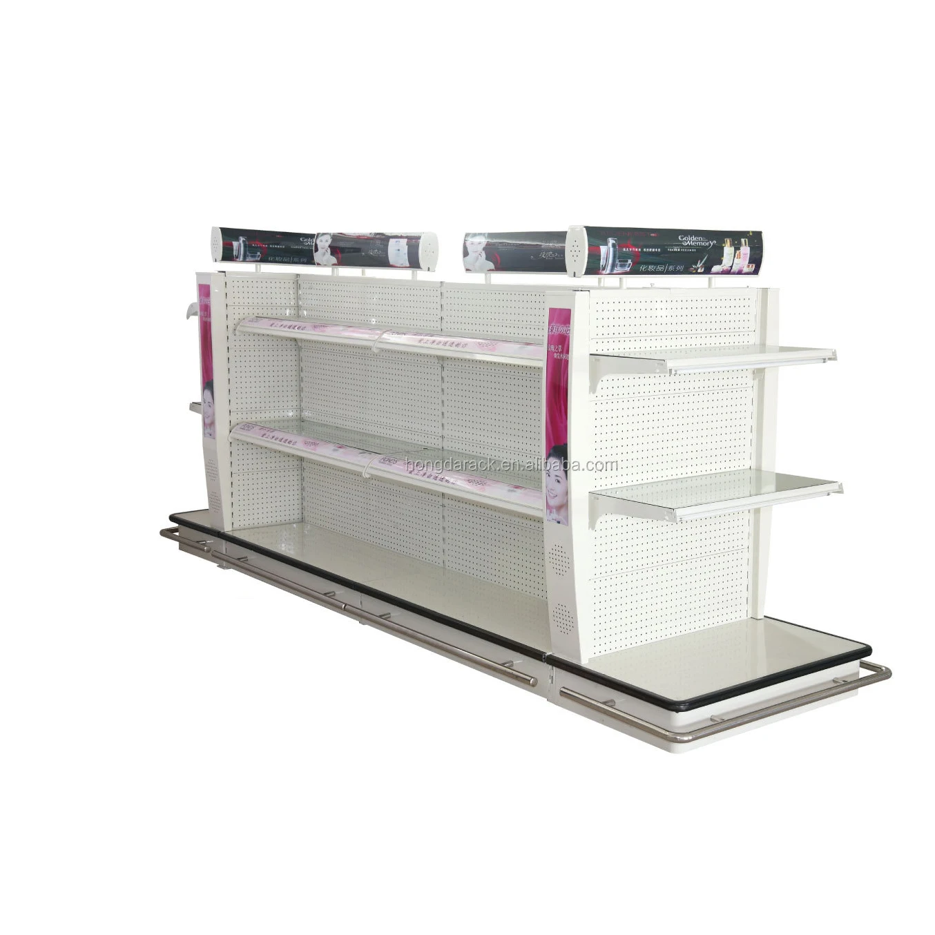 Top quality display shelves for retail stores with promotion table