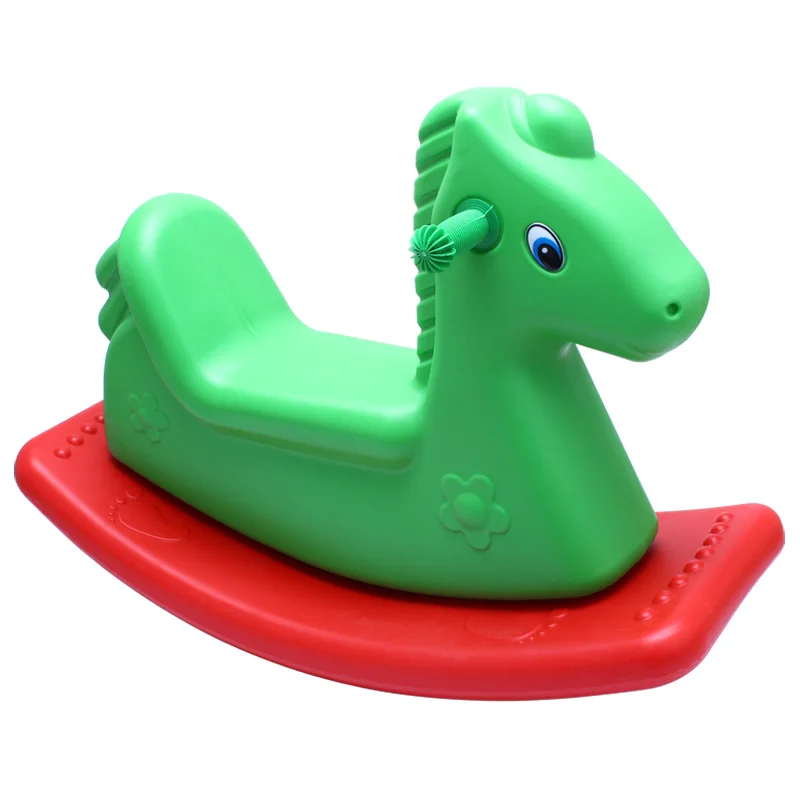 Kids toys plastic horses indoor kids plastic rocking horse toy plastic riding horse