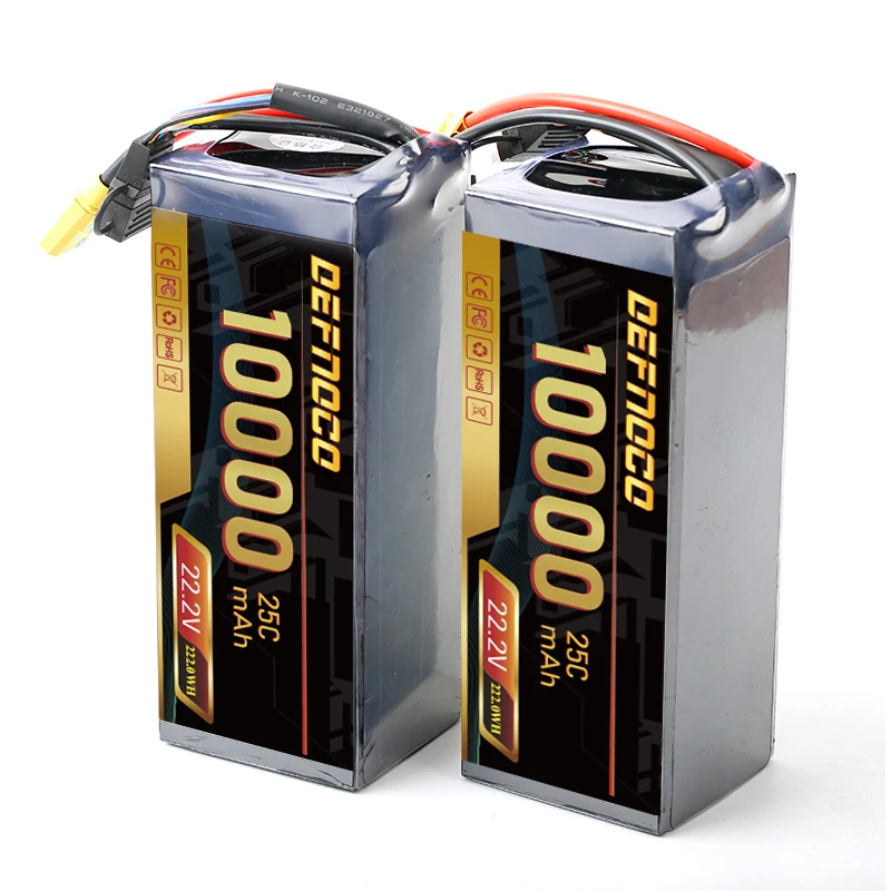 Defnoco 6S Lipo батарейки 10000 мАч 22 2 В 25C XT90 Разъем Мягкий корпус RC батарея для беспилотного дрона вертолет Квадрокоптер самолет