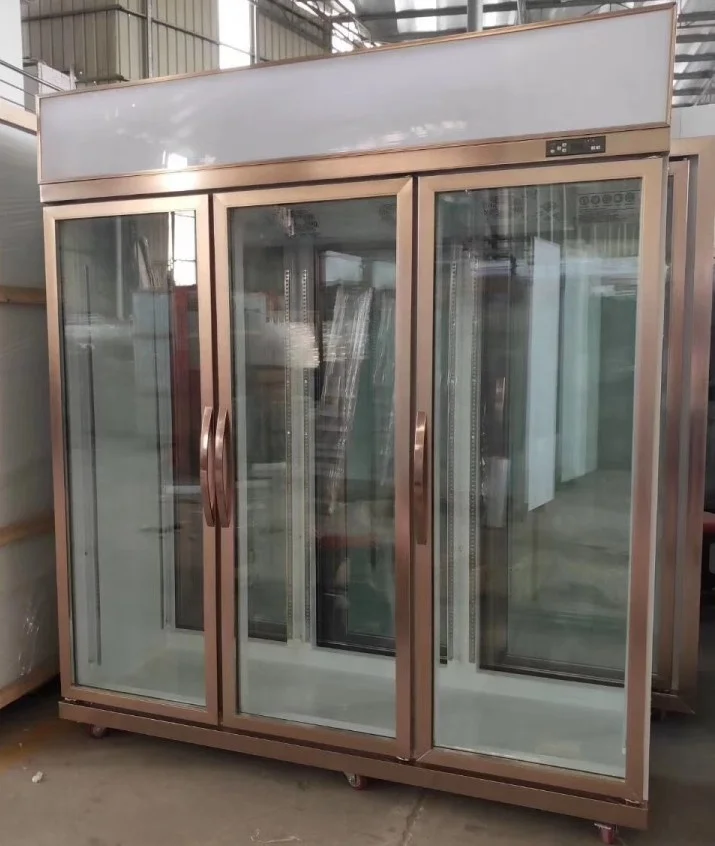 Foshan Factory hot sale commercial freezer 1500L Sub zero supermarket display upright freezers