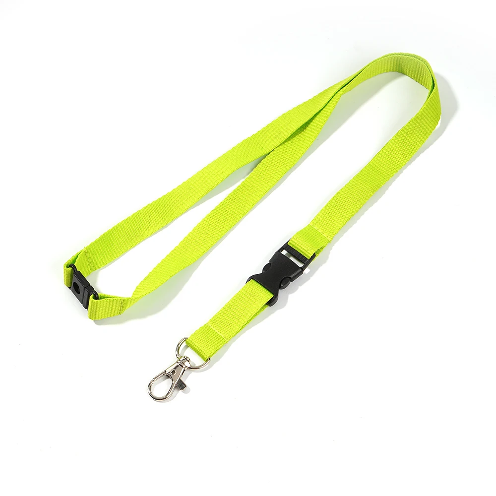Multi color polyester lanyard OEM kids lanyard with clip plastic hook promotion sublimation polyester lanyard
