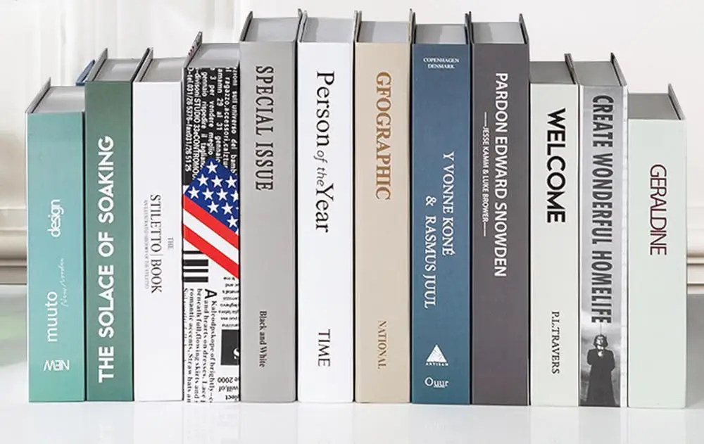 Simulation Book Decoration Props Model Creative Living Room Dining Bookshelf TV Cabinet Shop Small