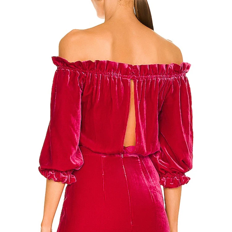 Женское 2025 платье с открытыми плечами элегантное укороченное бархатное платье-Русалка