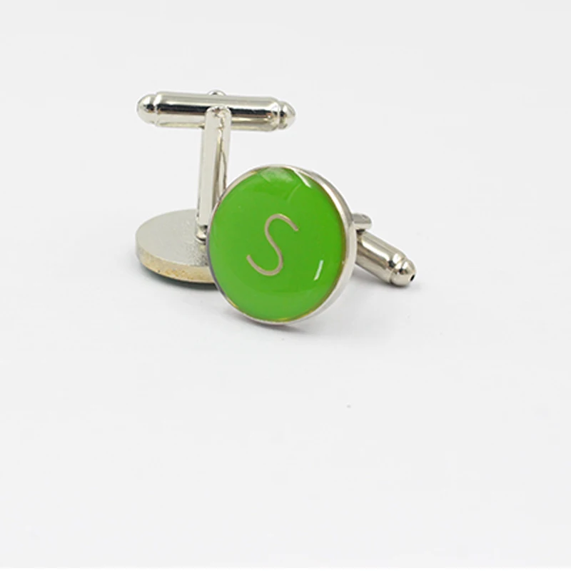 Customized Cufflinks Round Shape Hard Enamel Soft Metal Sterling Silver Gold Anniversary Custom Cuff Links For Sale