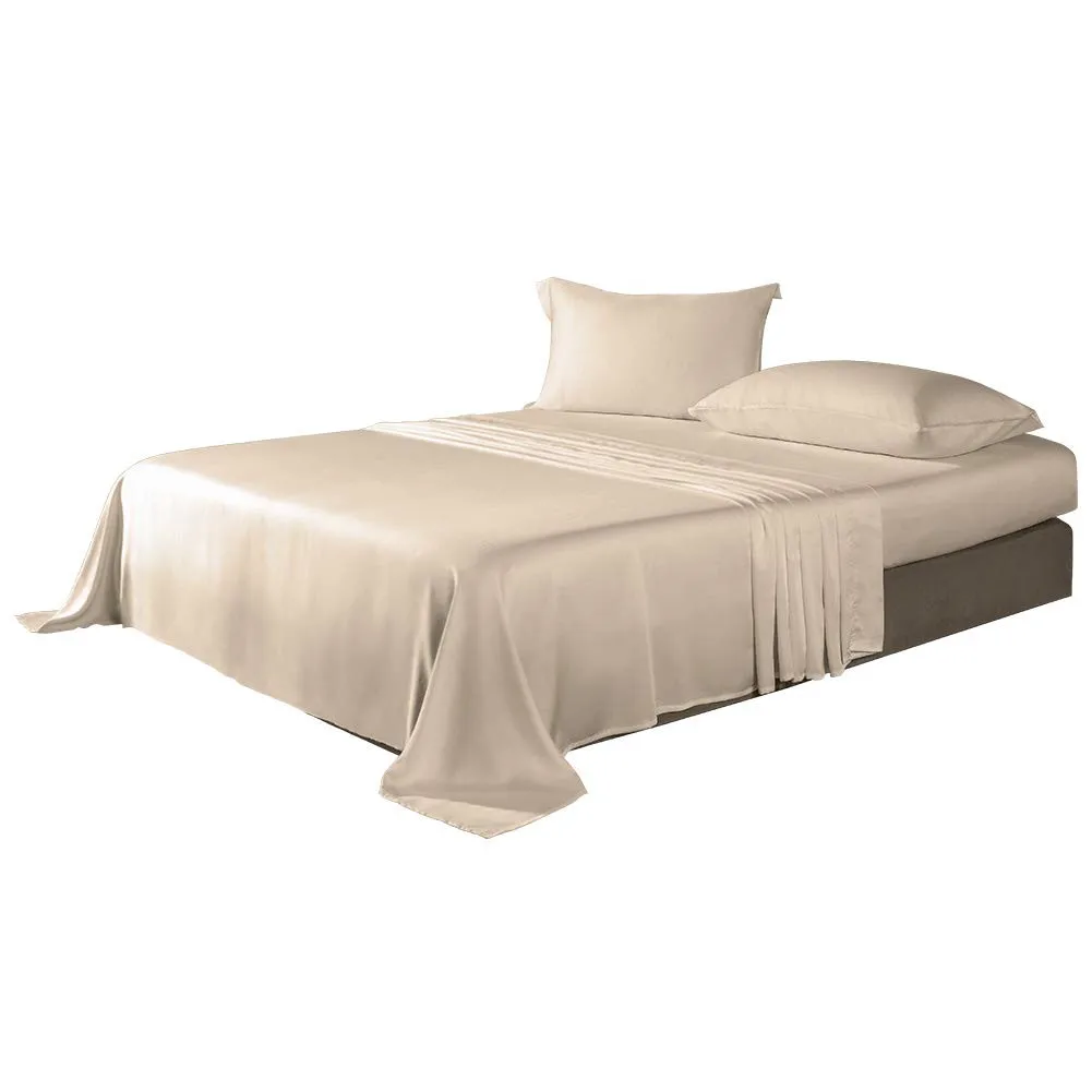 Silky feeling Natural bamboo bed sheets  customized lyocell bamboo sheets bamboo bedding set linen sheet pillowcase sets