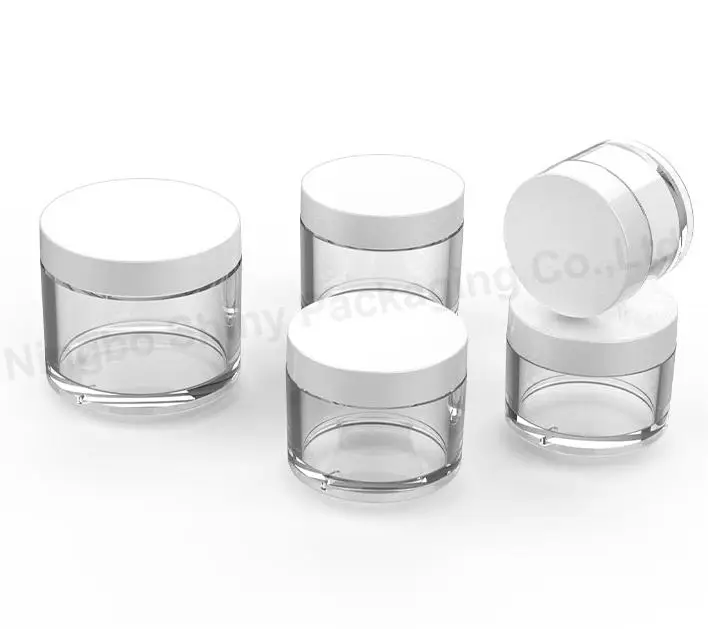 50g 80g 100g 120g 200g 250g Clear Round PET Heavyweight  jar transparent heavy wall big plastic jar cosmetic packaging