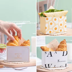 Custom Paperboard Tray Takeaway Sandwich Wrapper Paper Burger Container Box