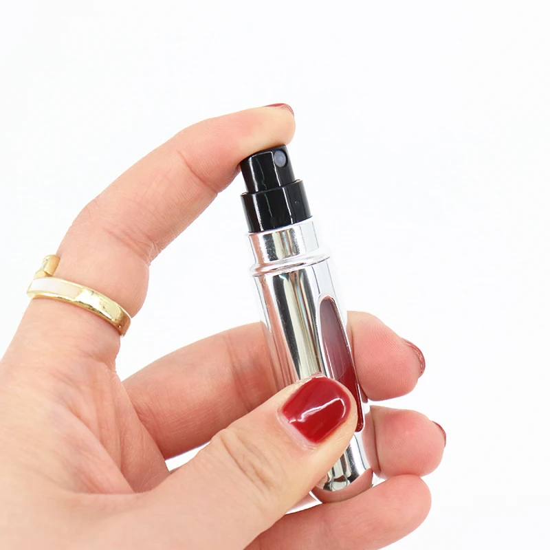 Hot Sale Empty 5Ml Colorful Perfume Atomizer Metal Mini Travel Portable Refillable Perfume Spray Bottle