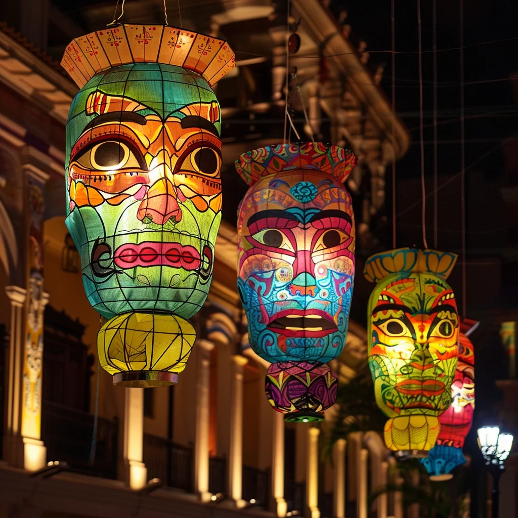 2024 Large scene lights Flower lights Festival figures animal spirits ghosts modeling outdoor