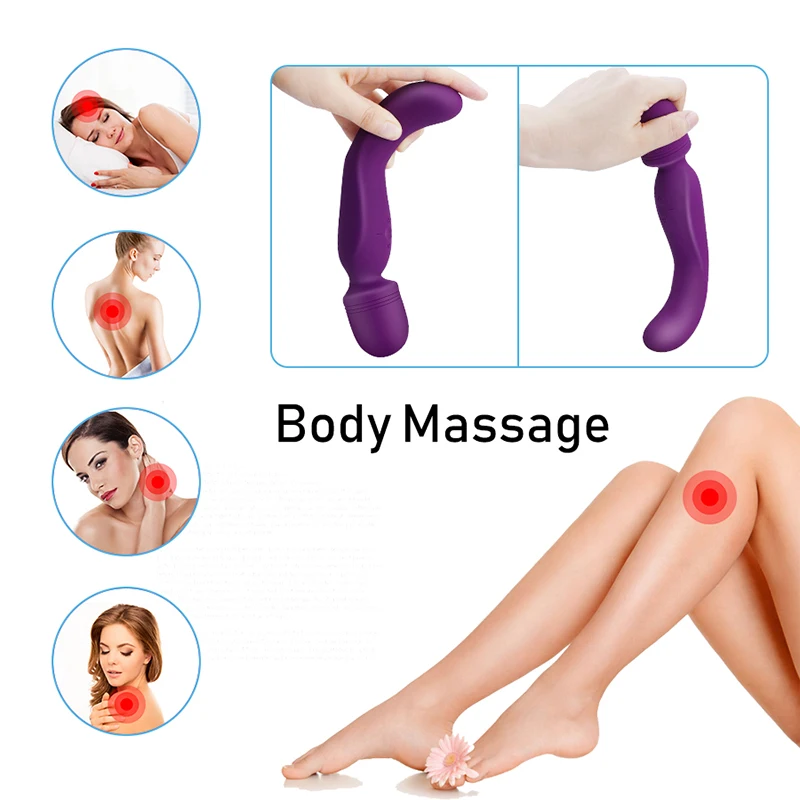 Dual Vibrator G-spot and Clitoris Body Massager Women Personal AV Sex Toys for Adult Waterproof Rechargeable