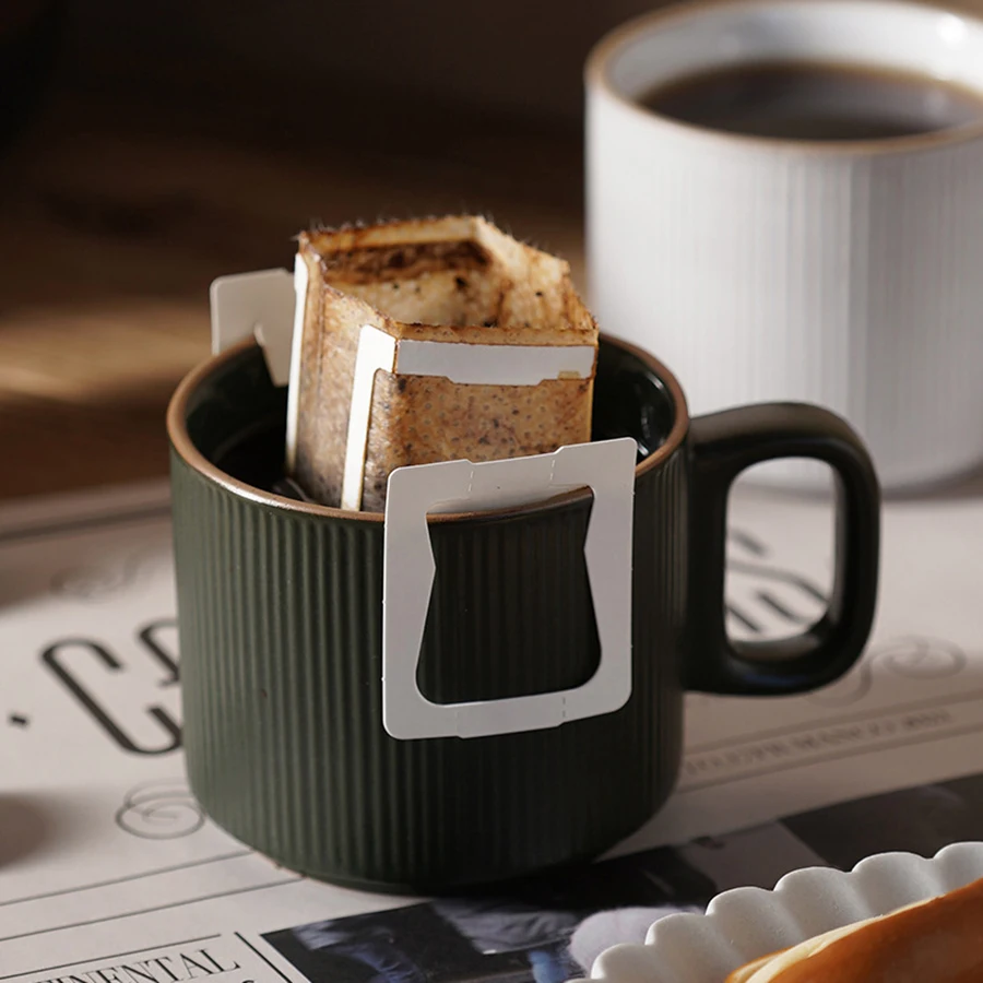 modern stripe stoneware tea coffee mug cup ceramic mugs customizable