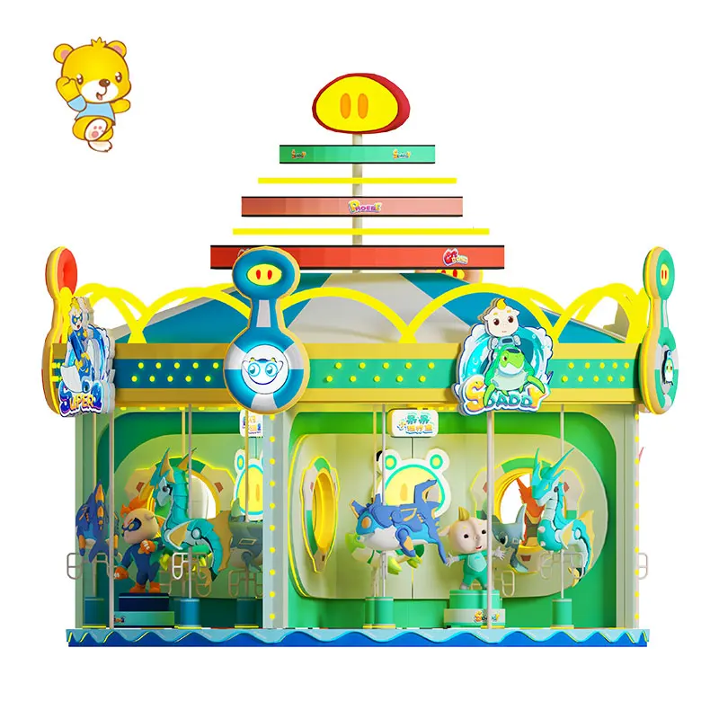 GG Bond Carousel for Sale Ideal Amusement Ride for Theme Parks, Shopping Malls, and Recreation Areas