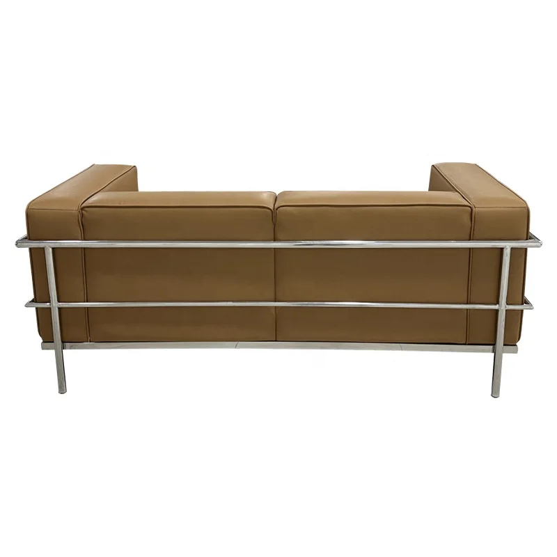 Factory High Density Sponge Stainless Steel Frame Reception Sofa Set furniture sofa set leather