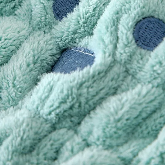 Cute Cartoon Rabbit Ear Embroidery Coral Fleece Absorption Thickened Hair Dryer Princess Wraps Head Towel