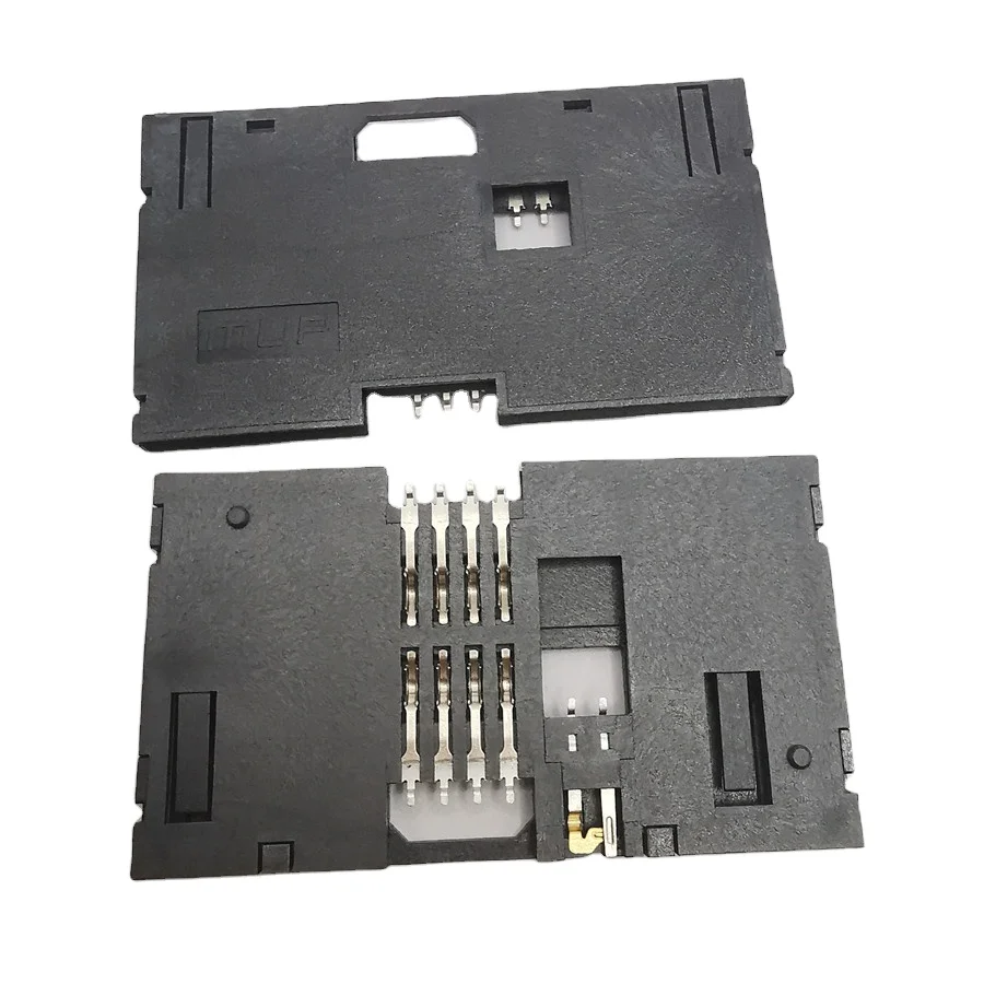 8Pin SMT type IC Smart Card Connector plastic card socket  atm card reader connector for pos