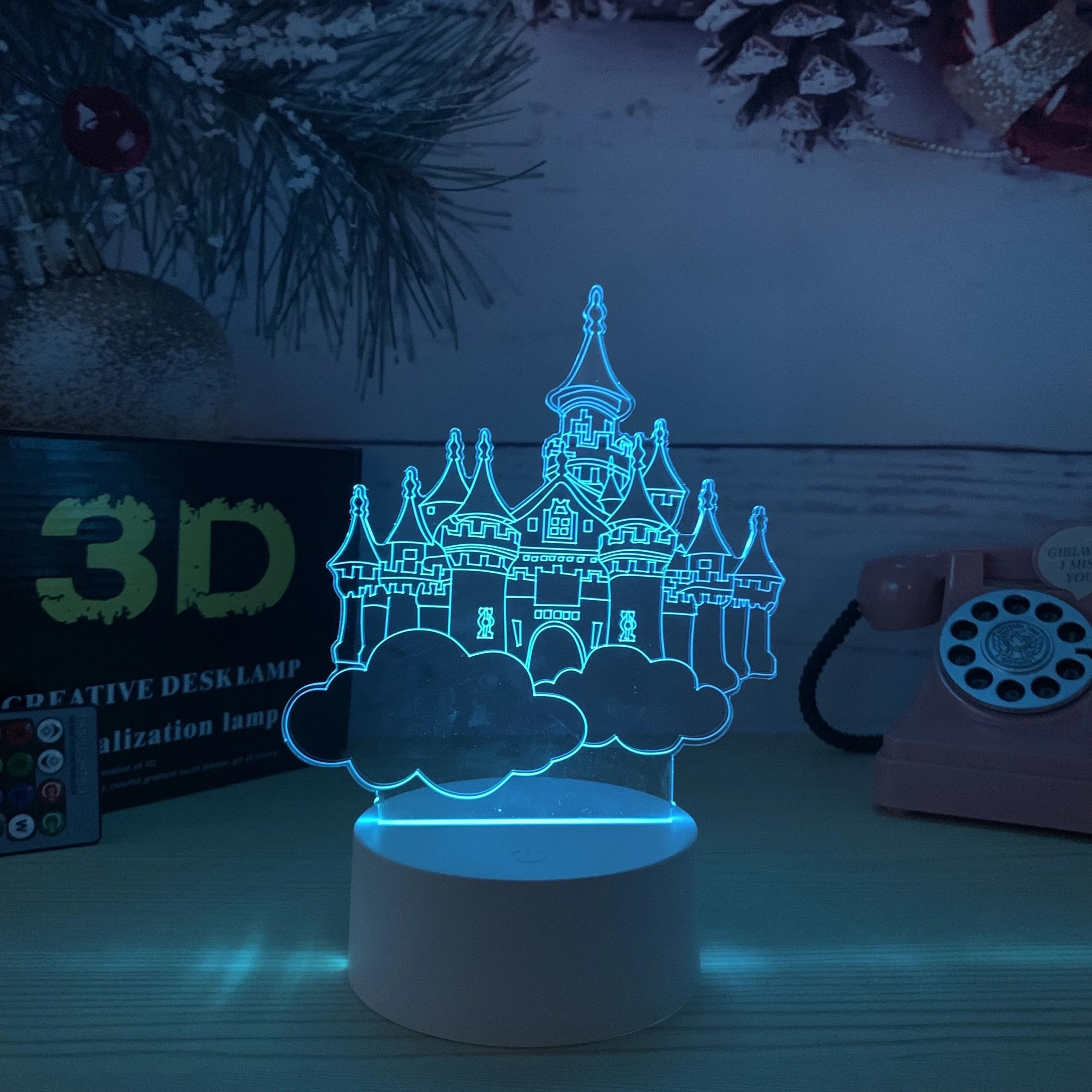 Настольная лампа для спальни, 3D светодиодный ночник, детский сенсорный акриловый ночник, Детская акриловая доска, лампа для спальни