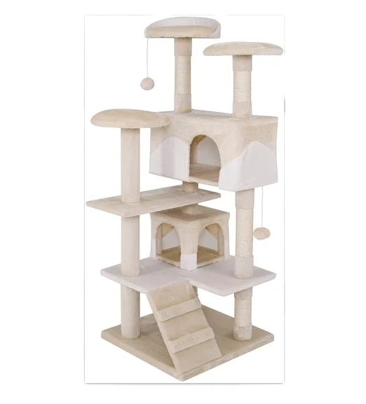 Milky white medium cat scratching board cat tree one four seasons universal cat must-have
