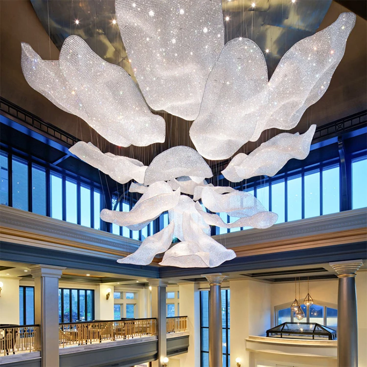 modern simple style custom project show room banquet hall villa luxury led chandelier lamp