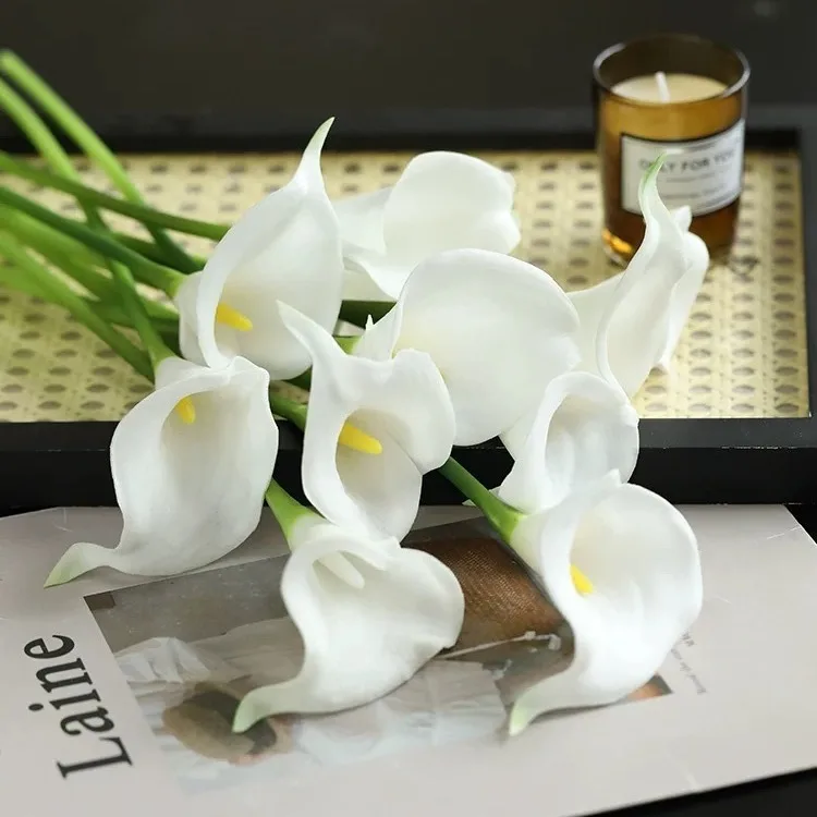 PU calla lily simulation flowers flowers hand bouquet bouquet home decoration wedding supplies Photography props