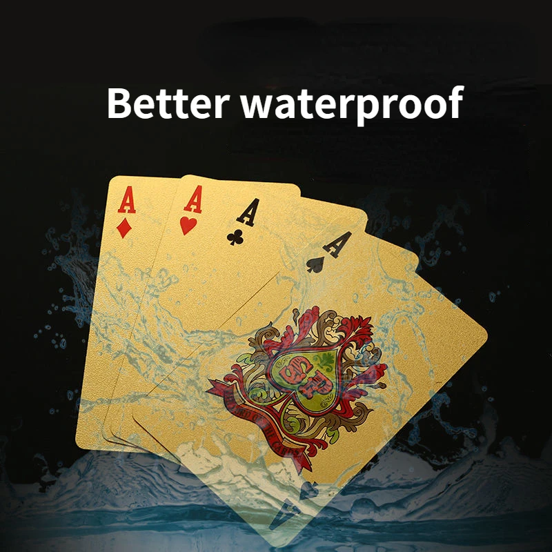 Playing card creative thickening high-grade gold durable PVC waterproof party game card ordinary playing card local tyrant gold