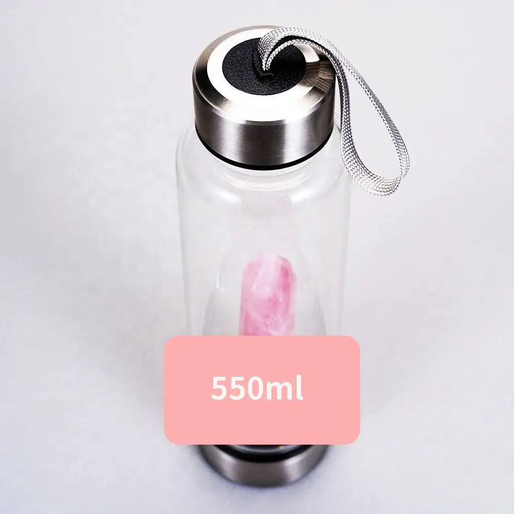 Wholesale Premium 550ml 16oz BPA Free Crystal Infused Water Bottles With Healing Gem Stone UK