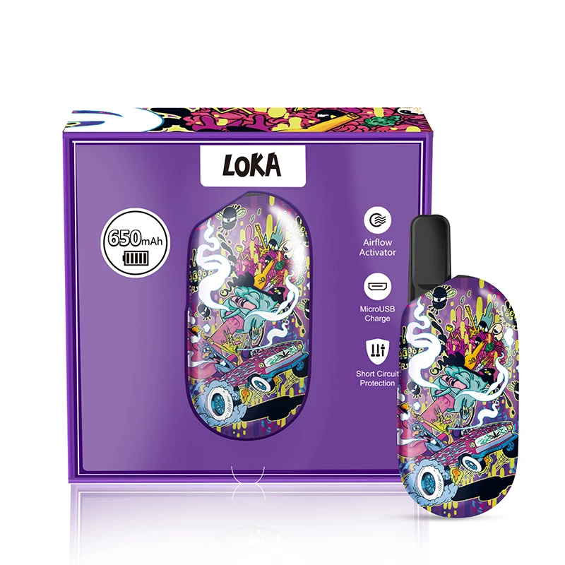  High Quality CBD Vape Pen LOKA Battery Button Adjustable Voltage 510 Thread