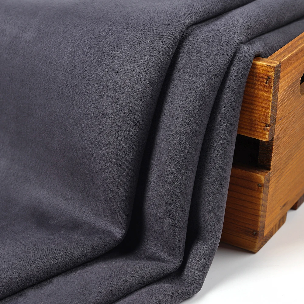 Suede Fabric Knitted Spandex Scuba Suede Fabric Faux Leather Brushed Stretch Microfiber Fabric for Coat Furnishing Upholstery