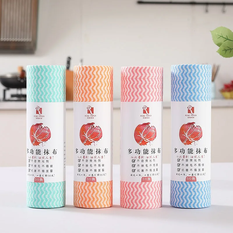non-woven rag cloth dish towel kitchen disposable rag washing pot dry oil absorbent roll cleaning Rag nonwoven spunlace fabric