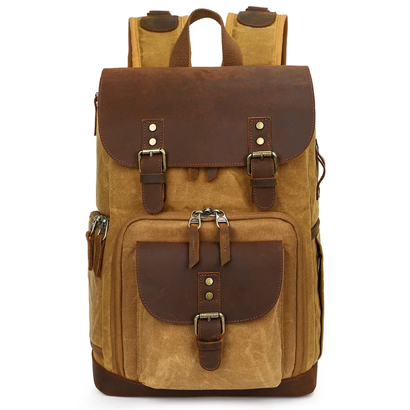 Custom Waterproof Leisure Fashion Canvas Photography Camera Bags Backpack Bag (1600382014735)