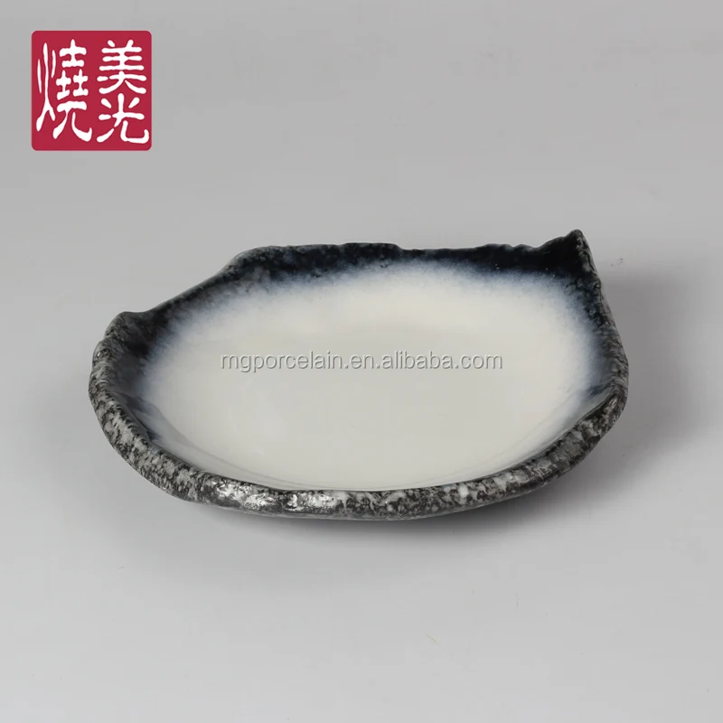 Japanese Korean cuisine ceramic tableware stoneware sushi serveware plate P-08017