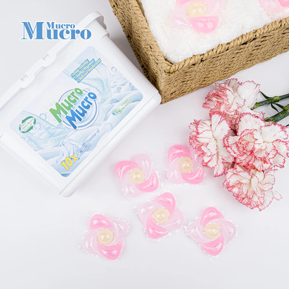 All in 1 Antibacterial Laundry Capsules / Pods Different Shapes And Scents Eco-friendly Custom Box/Bag Packaging