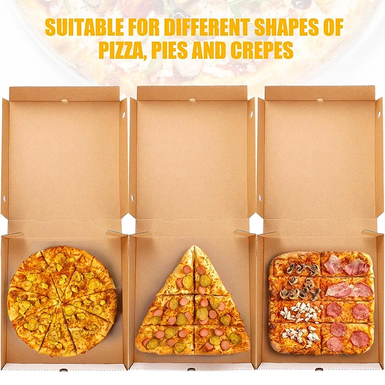 Hot Sale 12 16 18 Inch Pizza Boxes Wholesale Custom Corrugated Carton Packing Cheap Price Pizza Box With Logo