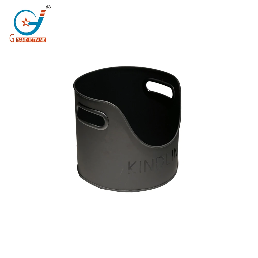 High Quality Metal Firewood Tools Bucket Black Iron Coal Ash Bucket Fireside Metal Storage Set