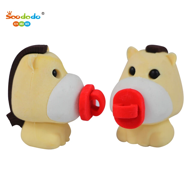 Мультяшные креативные школьные принадлежности подарок в виде китайского зодиака карандаш Топпер ластик в виде животного