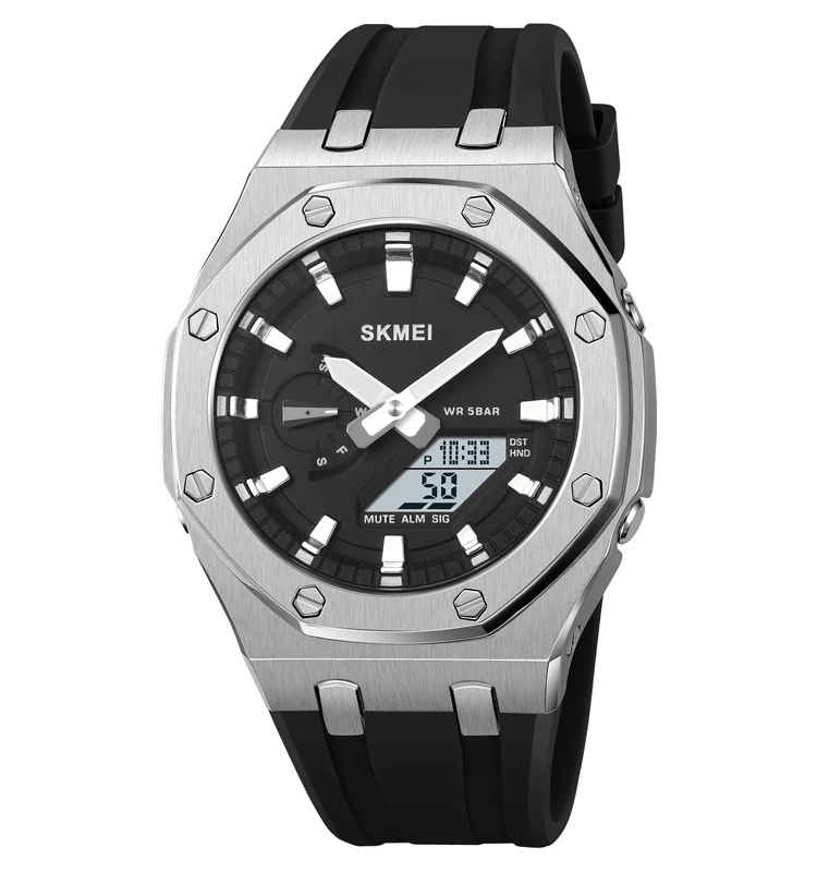 Оптовая Продажа водонепроницаемые часы с 5 сигнализацией Skmei 2243 Relojes спортивные мужские Relogio кварцевые аналоговые цифровые на запястье