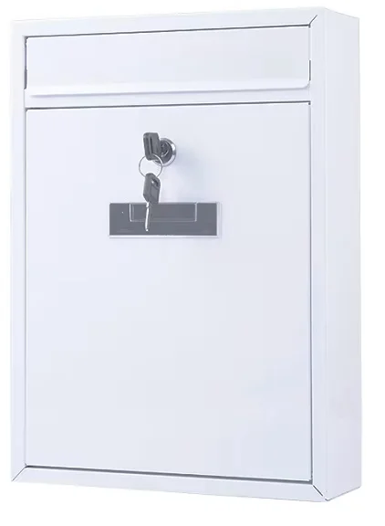 White Steel Lockable High-quality Anti Drop Hot Selling Outdoor Newspaper Mail Box