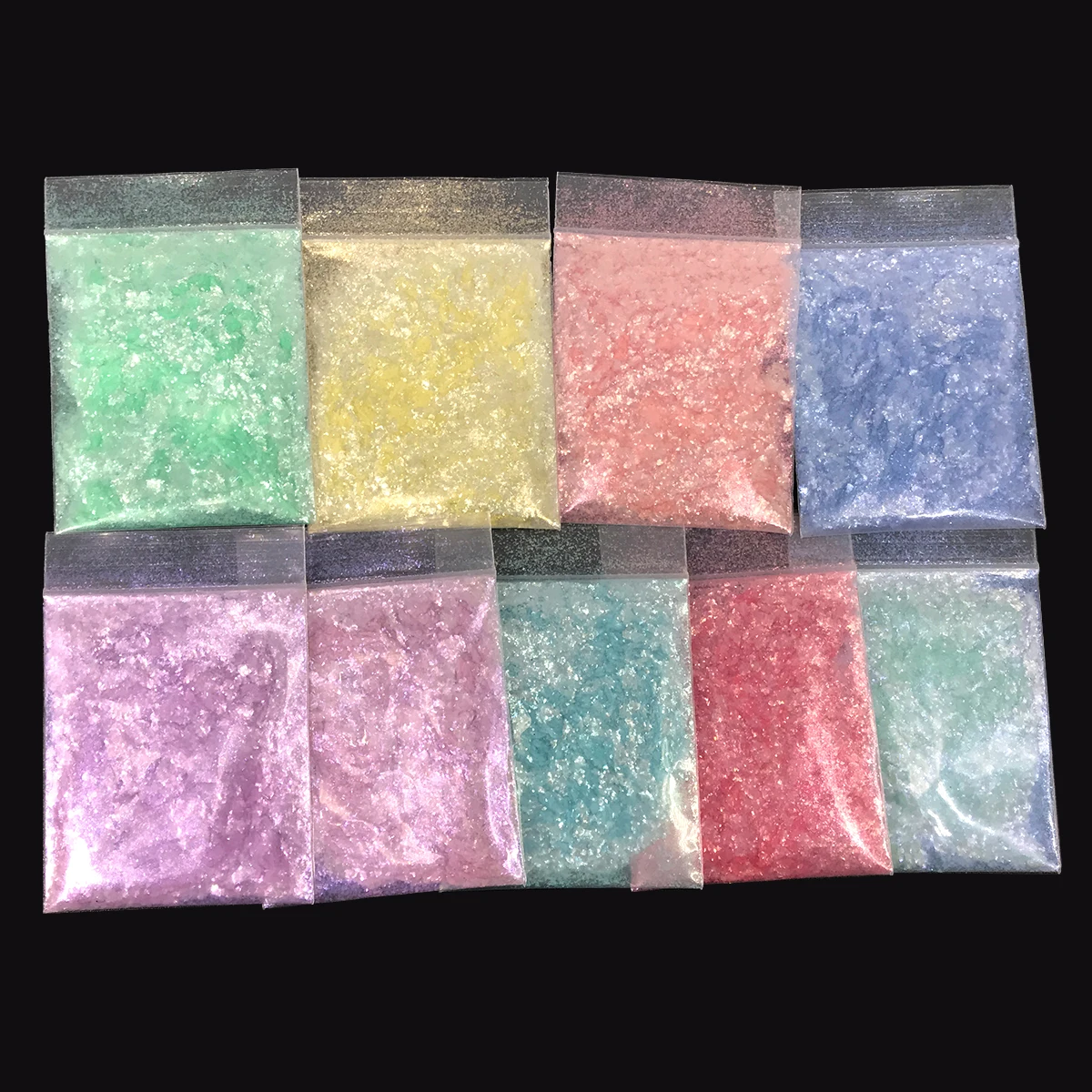 Pearls Diamonds Pigment Cosmetics Natural Mica Glass Flakes Powder for Resin Painting Arts and Crafts Nail Art DIY Decoration