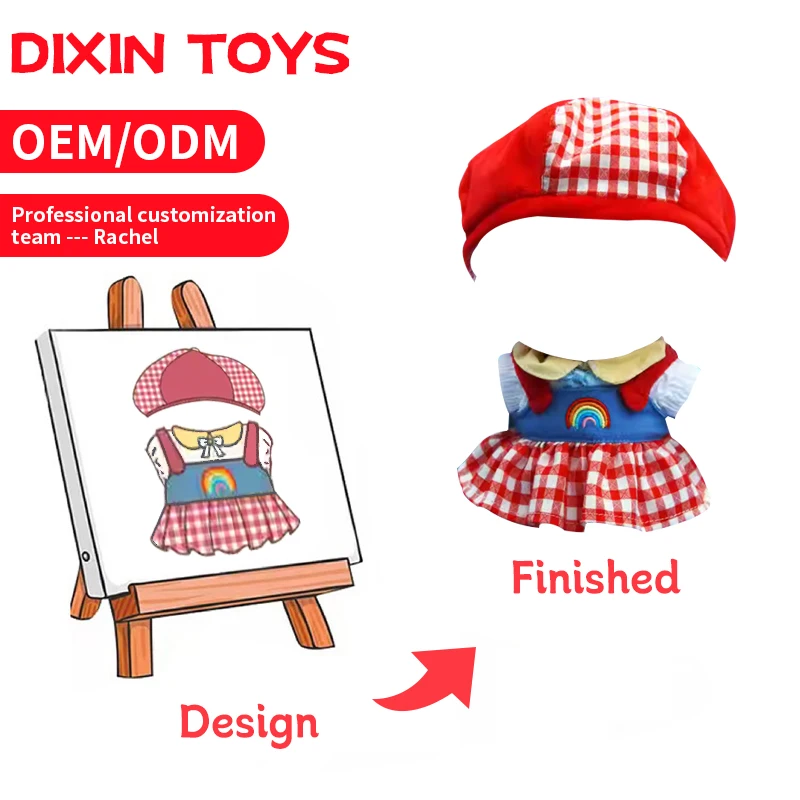 Professional Make Your Own Custom Plush Outfit Toy Character Plushie Dress Customize Unique Clothes for the Doll