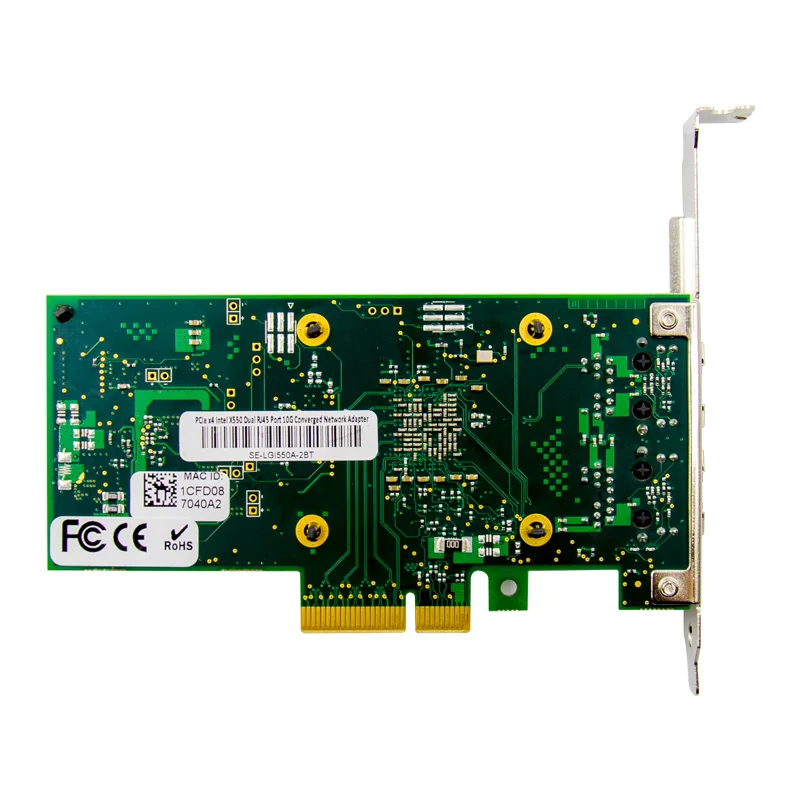 PCIe 3.0 x4  Dual RJ45 Port 10 Gigabit Network Card CHIPSET:X550