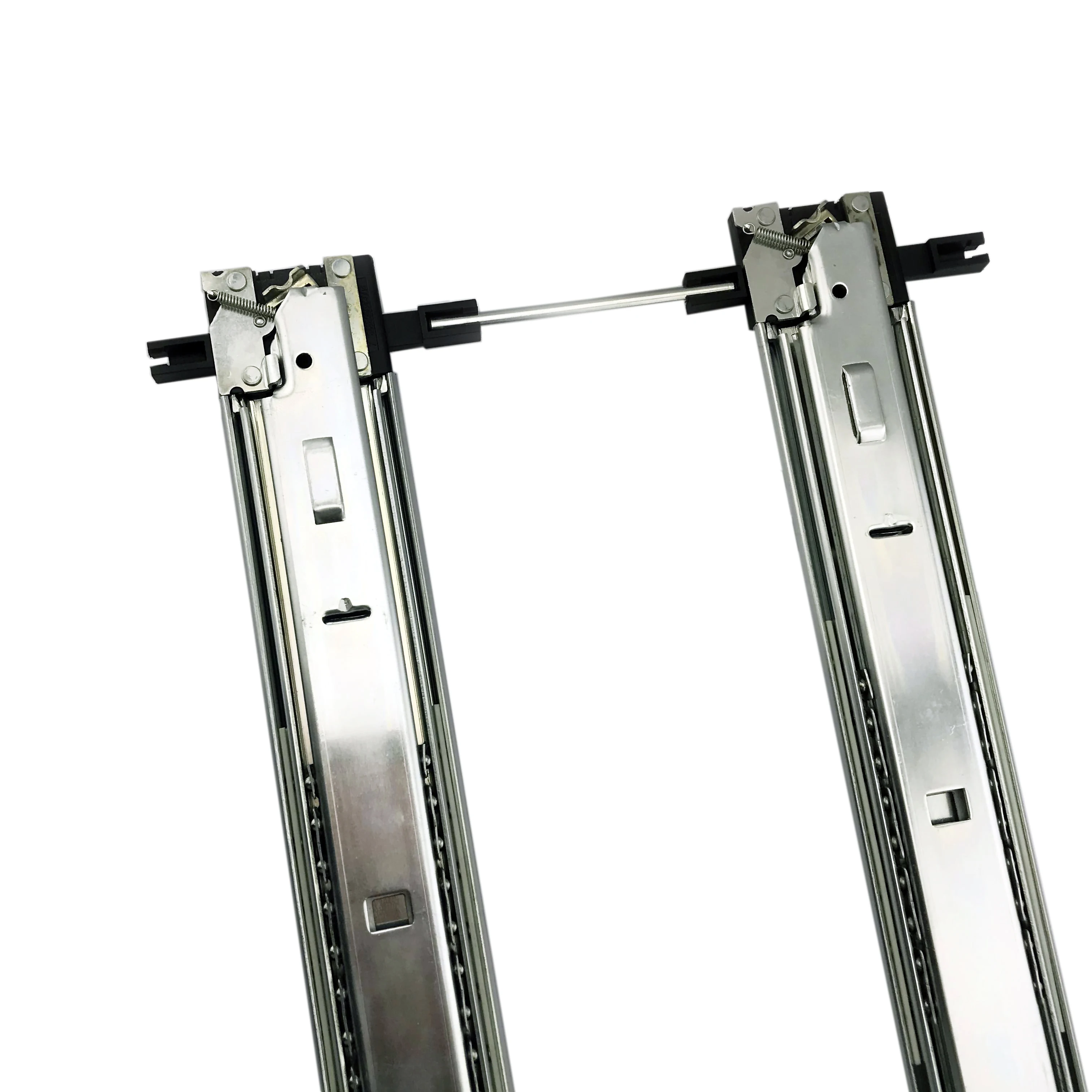 57mm Cabinbet Storage Interlock Mount Telescopic Channel Drawer Runner  Ball Bearing Slide Anti Tilt Drawer Slide Rails